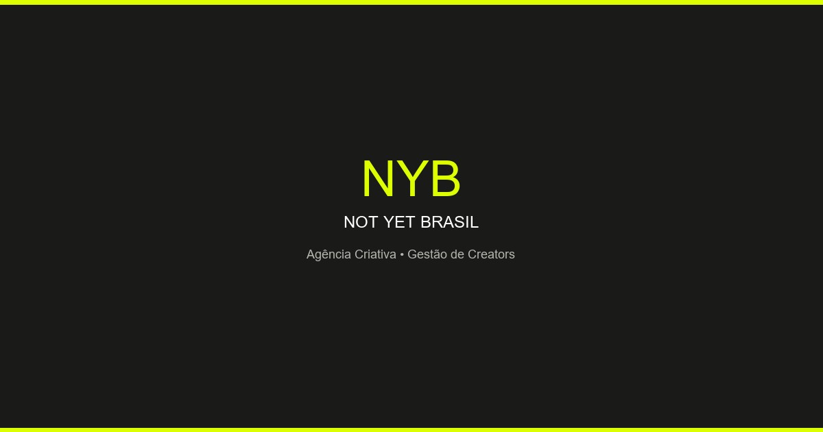 Card social NYB — assinatura visual da marca