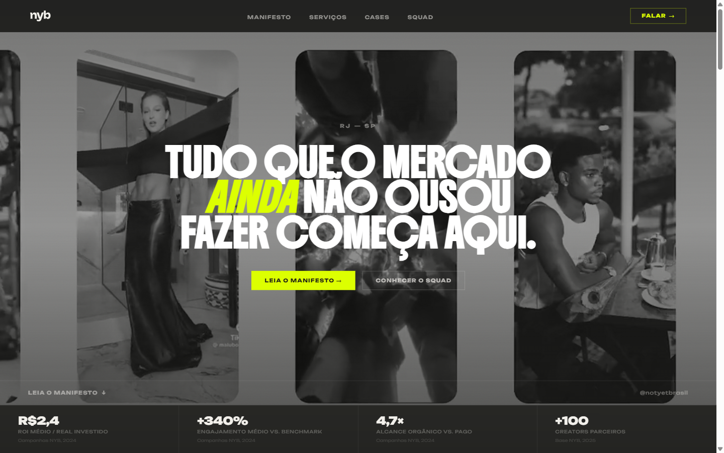 Site que funciona como